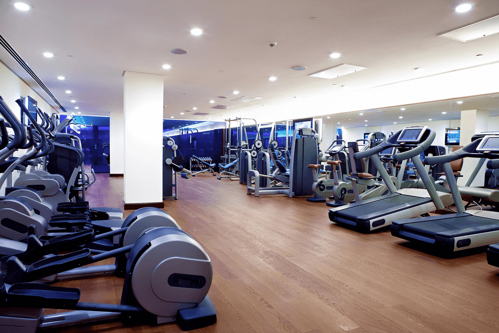 Fitness gym with sports equipment-Fitness Expo