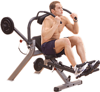 Exercise equipment outlet for the stomach