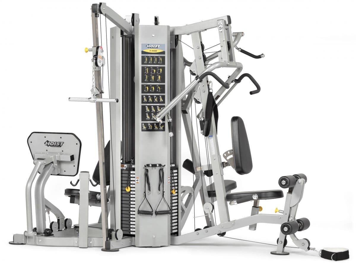 A gym machine on a white background.