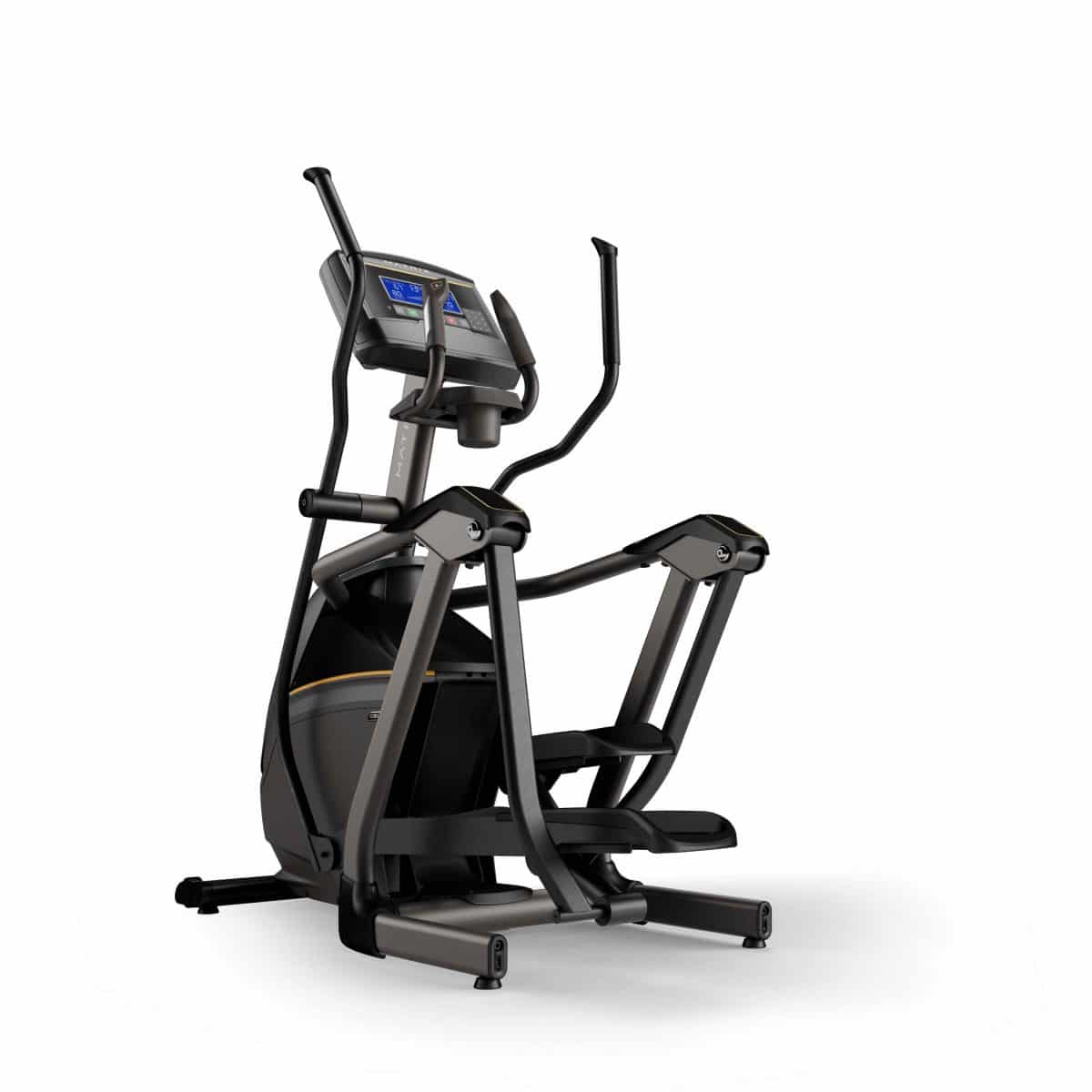 An exercise machine with a monitor on it