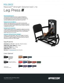 Precor Resolute Series Leg Press