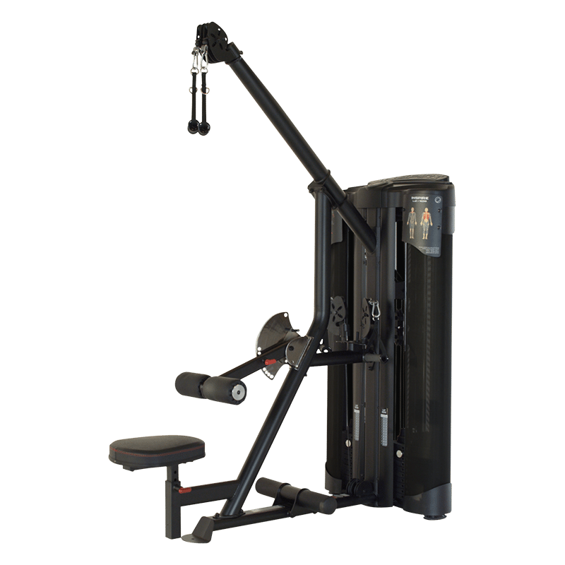 A gym machine with a pulley and a pulley.