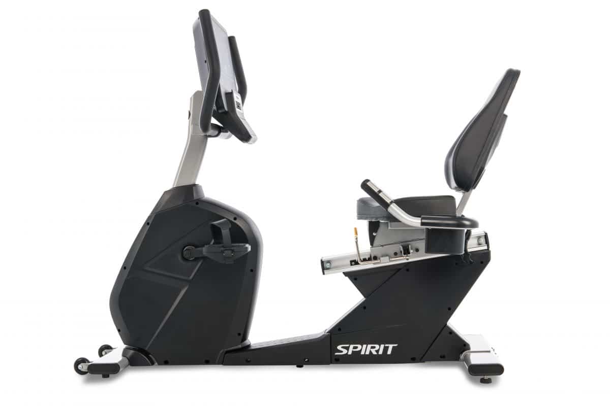 The sport recumbent bike is shown on a white background.