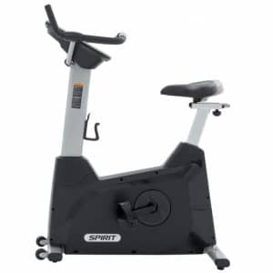 The upright exercise bike is shown on a white background.