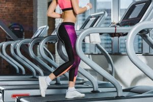 Runing on a treadmill - Fitness Expo