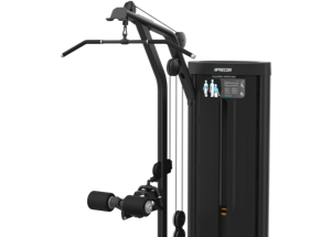 A home gym machine with a seated bench