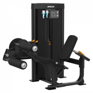 A gym machine with a seated arm curl